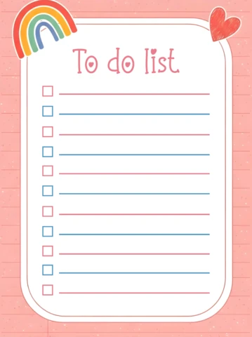 Colorful Rainbow To Do List Template Design for Organizing Tasks