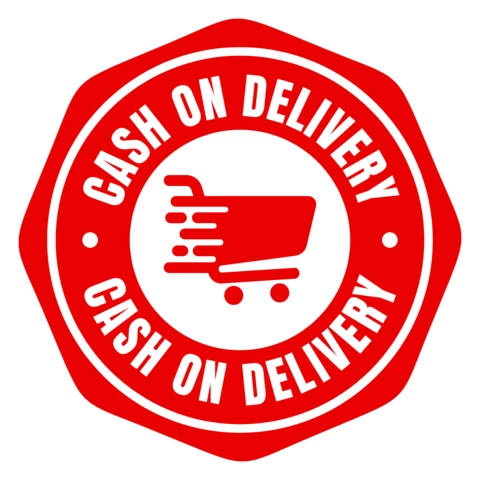 Modelo de design de logotipo para pagamento em dinheiro na entrega