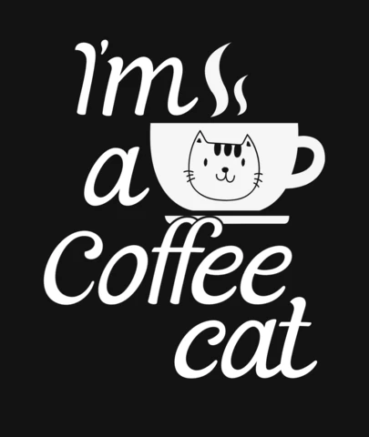 I'm A Coffee Cat Lover T-Shirt Design Template