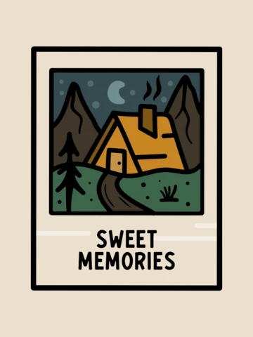 Modèle de t-shirt Mountain sweet memories