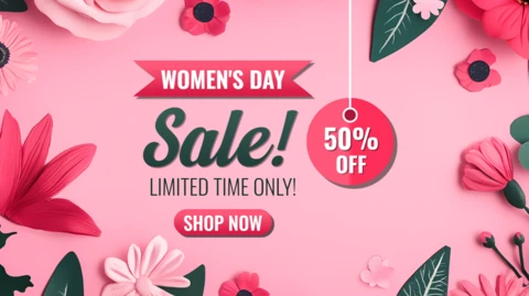 Women's Day Sale Design Template - Limited Time Offer