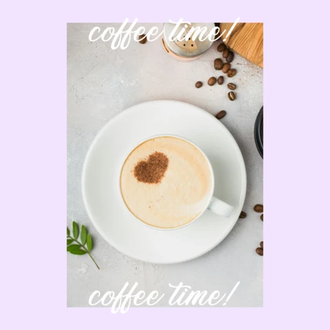 Coffee Time Aesthetic Instagram Post Design Template