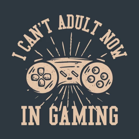 Game Pad Vintage T-shirt Design Template