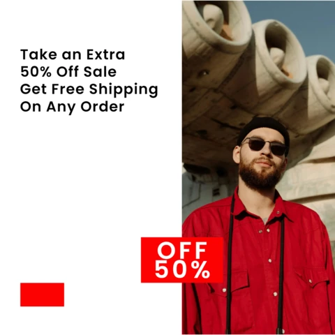 Man Clothing Sale Social Media Post Design Template