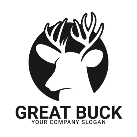 Great Buck Deer Logo Design Template