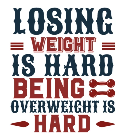 Vintage Typography Design Template for Weight Loss Motivation Poster