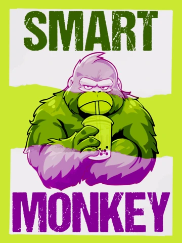Cartoon Angry Gorilla Torn Style T-Shirt Design