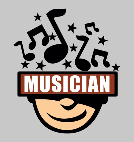 Musician Brain T-Shirt Design Template