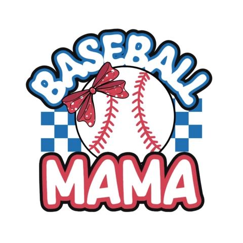 Koszulka z nadrukiem dla dumnej mamy baseballa, wsparcie i mistrz gry.