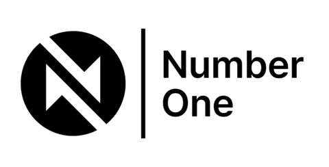 N letra número uno inicial plantilla de diseño de logotipo