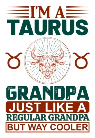 Editable Vintage Taurus Grandpa Design Template for Cool Family Gifts