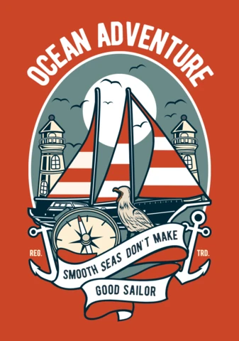Ocean Adventure T-shirt Design Template