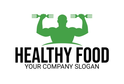 Fitness Healthy Food Logo Design Template