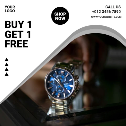 Watch Sale Advertising Instagram Post Design Template