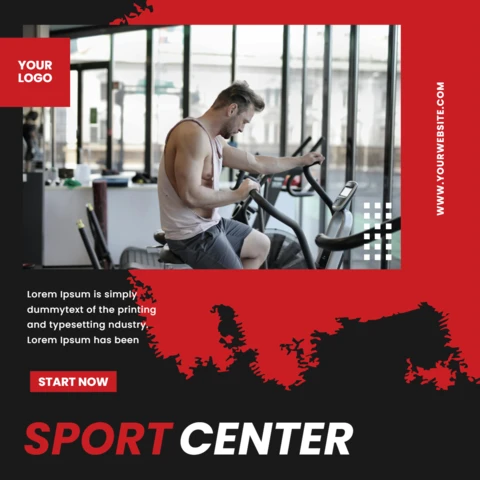 Red Brush Powerful Instagram Post Design Template