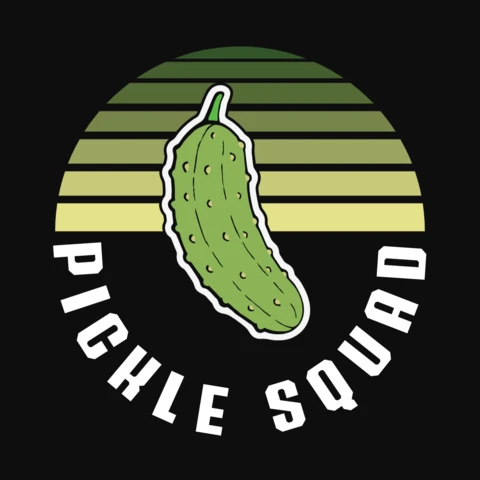 Vegan Pickle Squad Vintage T-Shirt Design Template