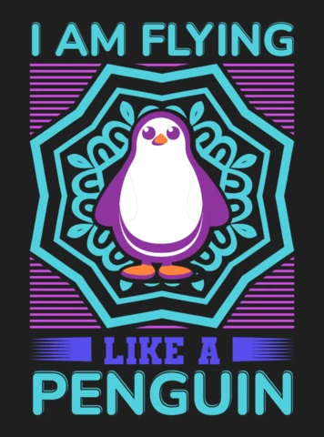 Playful Penguin Graphic Design Template for Fun Apparel