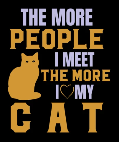 Playful Cat Love Typography Design Template