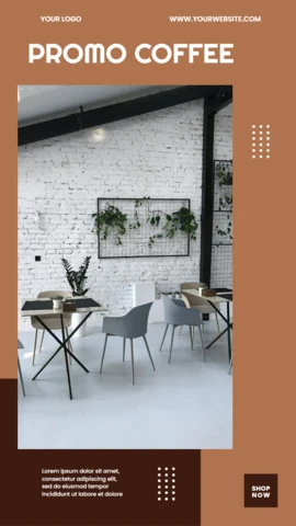 Coffee Shop Promotional Instagram Story Post Design Template