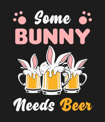 Some Bunny Needs Beer T-shirt Design Template