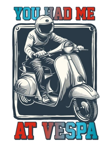 Tu m'as conquis avec le design de t-shirt "balade en vespa avec style et liberté intemporelle".