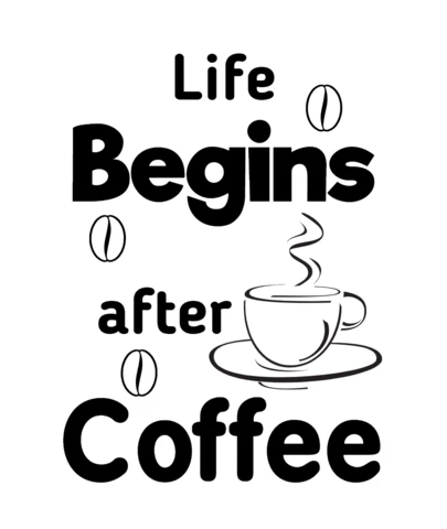 La vita inizia dopo il caffè, modello di maglietta per la colazione
