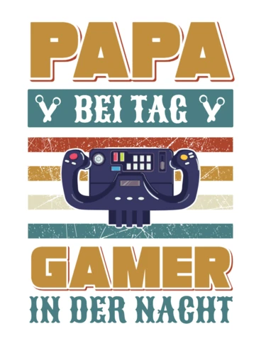 Retro-Gamer-Design-Vorlage für Väter: bearbeitbarer Vintage-Stil