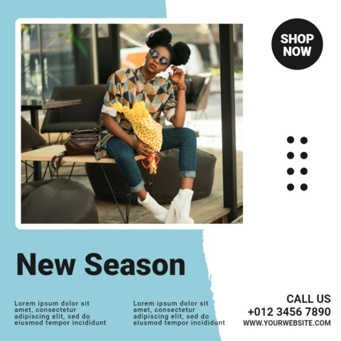 New Season Fashion Instagram Post Design Template