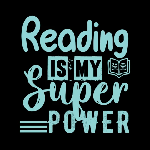 Reading Is My Superpower T-shirt Design Template