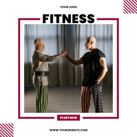 Fitness Commercial Gym Instagram Post Design Template
