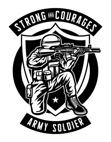 Army Soldier T-Shirt Design Template