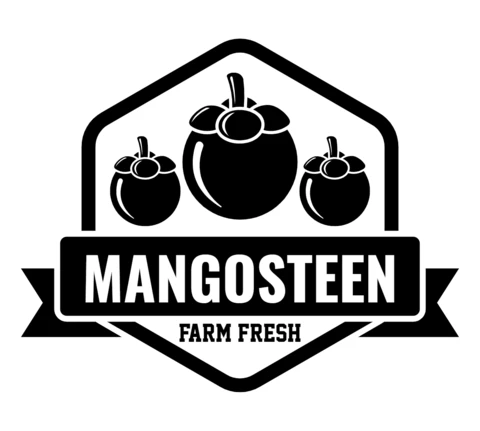 Fresh Mangosteen Logo Design Template
