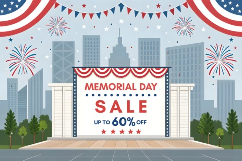 Patriotic Memorial Day Sale Template - Editable Design for Festive Promotions