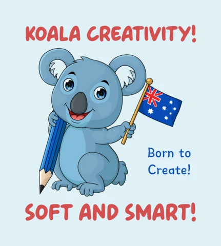 Koala Creativity Design Template: Cute and Playful Artistic Style
