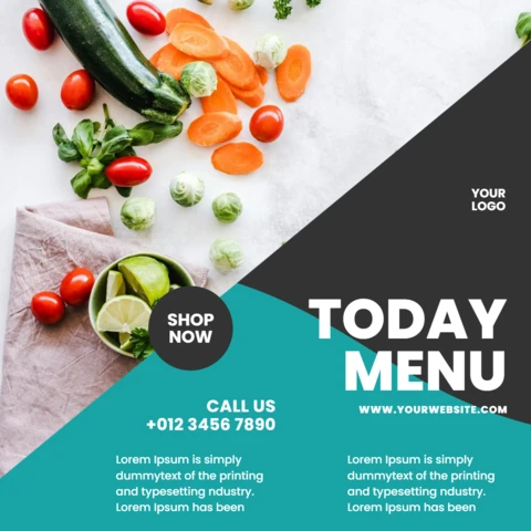 Impactful Food Instagram Promotional Post Design Template