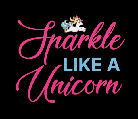 Baby Unicorn Typography T-shirt Design Template