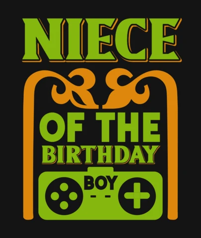 Nièce de l'enfant qui fête son anniversaire - modèle de t-shirt avec citation de jeu