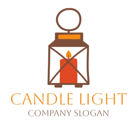 Candle Light Logo Template Design