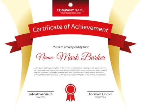 Gradient Elegant Abstract Certificate Post Design Template