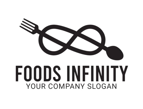 Modèle de conception de logo infini pour les aliments