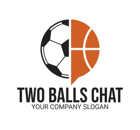 Modèle de logo pour le chat à deux balles