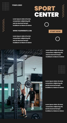 Sport Center Instagram Story Post Design Template