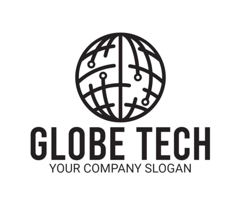 Designvorlage für das Globe-Tech-Logo