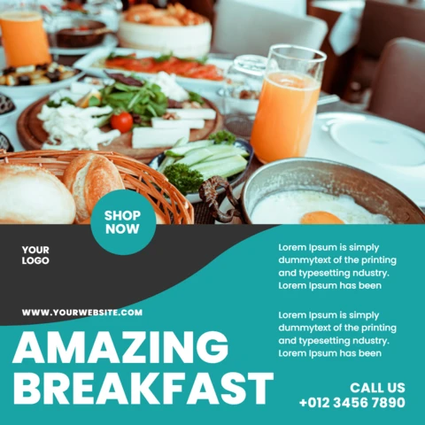 Restaurant Marketing Instagram Post Design Template
