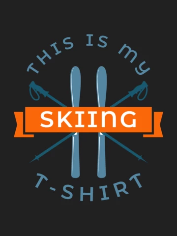 This Is My Skiing T-shirt Template Design