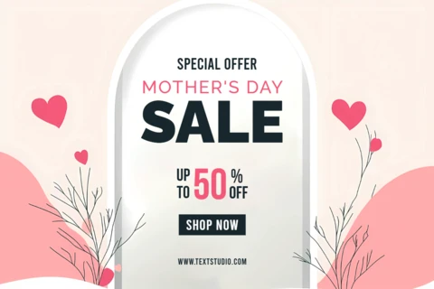 Modern Floral Mother's Day Sale Template Design - Editable Promotional Graphic