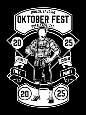 Oktoberfest Folk Festival T-shirt Design Template