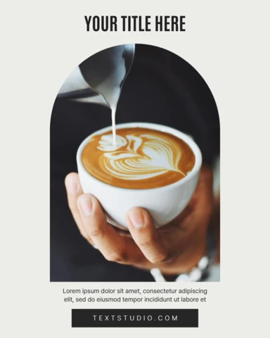 Artisan Coffee Latte Instagram Post Design Template