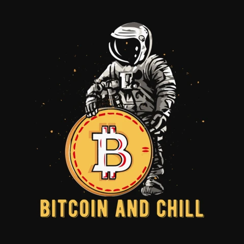 Bitcoin And Chill Cosmonaut T-Shirt Design