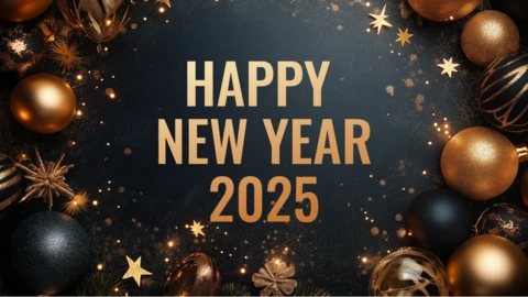 Happy New Year Background Image Design Template